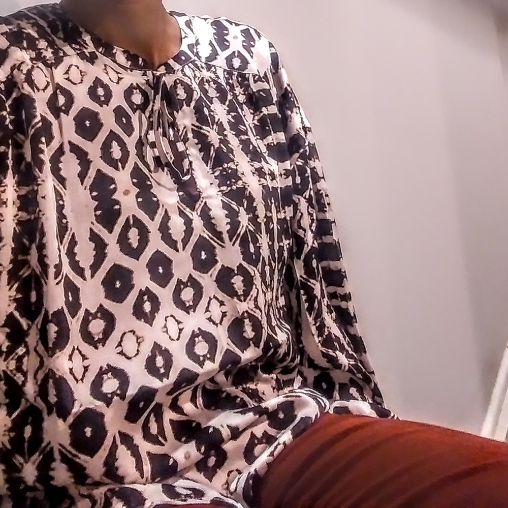 INC X Small Global Traveler Blouse